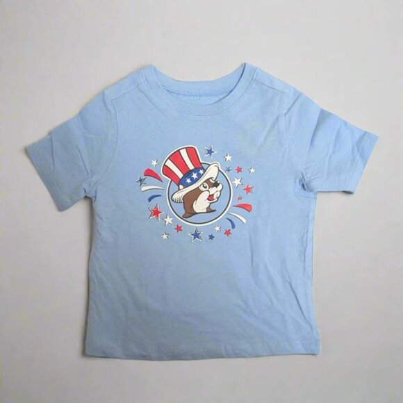 Buc-ees 2025 4th of July Light Blue T-Shirt Small - Picture 3 of 3
